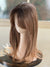 Tillstyle highlighted brown hair toppers with bangs