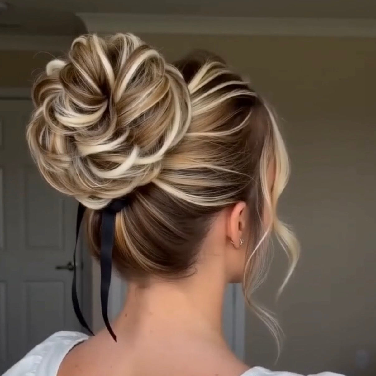 Large Messy Hair Bun Curly Synthetic hair