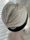 Tillstyle elastic Hair bun scrunchie  tousled updo chignon straight hair bleach blonde