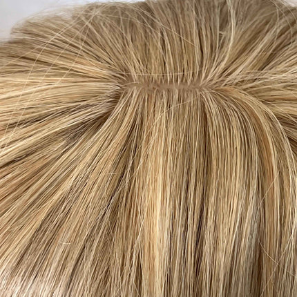 Blonde Synthetic hair toppers with bangs blonde