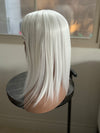 Tillstyle white hair topper with butterfly bangs