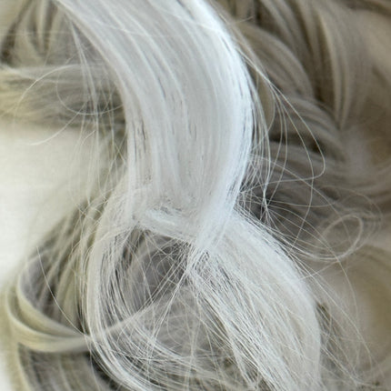 Tillstyle white silver grey curly wavy thin clip in hair extensions thinning hair or thin hightlights