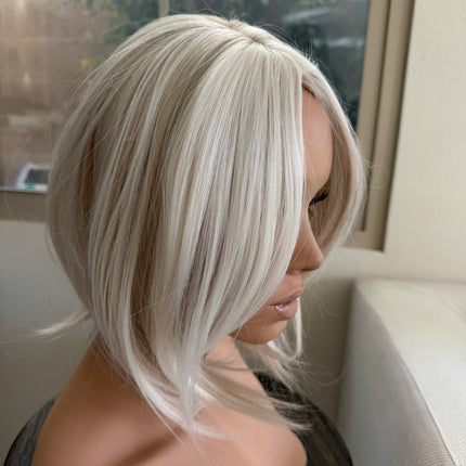 Till style white with ash blonde highlights hair toppers for women real part