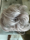 Tillstyle elastic messy bun hair piece curly hair bun pieces  white silver blonde grey salt and pepper