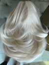 Tillstyle light platinum blonde white blonde clip in ponytail wavy