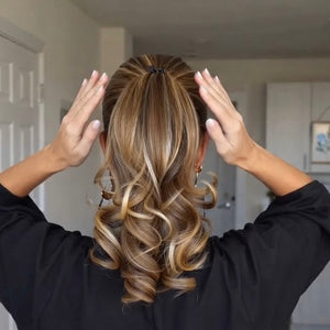 Claw Clip Ponytail Extension curly 14 inch
