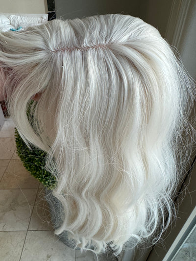 Till style  creamy white / light blonde  hair toppers for women  /bangs