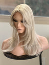 Till style ash blonde highlighted hair toppers for women  with butterfly bangs