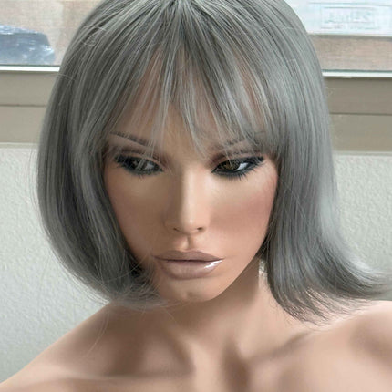 Tillstyle grey bob wig with bangs