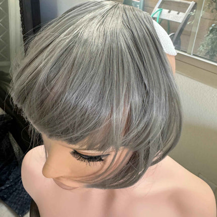 Tillstyle grey clip in bangs for thinning crown natural looking bangs /short hair styles