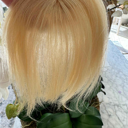 Tillstyle clip in human hair french bangs blonde