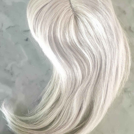 Tillstyle white hair topper for women White blonde  /ice blonde