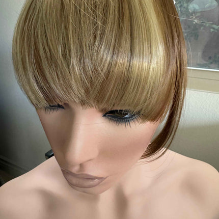 Tillstyle ombre  blonde highlights clip in bangs for thinning crown