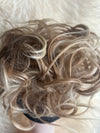 Tillstyle elastic messy hair bun hair piece medium hair brown withblonde highlights