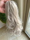 Tillstyle ashblonde grey loose body wave clip in ponytail