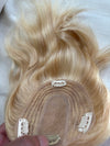 Tillstyle Human Hair Clip In Toppers for women light blonde highlighted