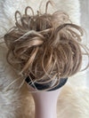 Tillstyle elastic messy hair bun hair piece medium hair brown withblonde highlights