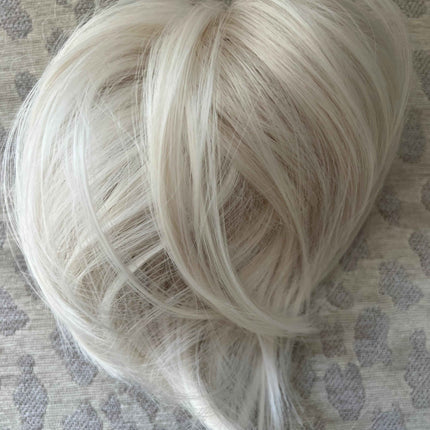 Tillstyle elastic Hair bun scrunchie  tousled updo chignon straight hair bleach blonde