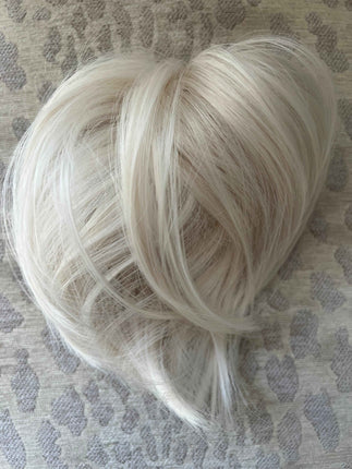 Tillstyle elastic Hair bun scrunchie  tousled updo chignon straight hair bleach blonde