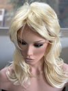 Tillstyle shaggy layered wig with bangs bleach blonde #613 shoulder length natural straight shags
