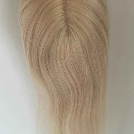 Tillstyle blonde human hair  blonde clip in hair toppers for women mono base