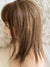 Synthetic hair toppers for women with bangs brown with dull blonde highlights