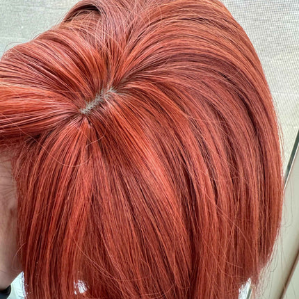 Tillstyle bright auburn hair topper 18 inch