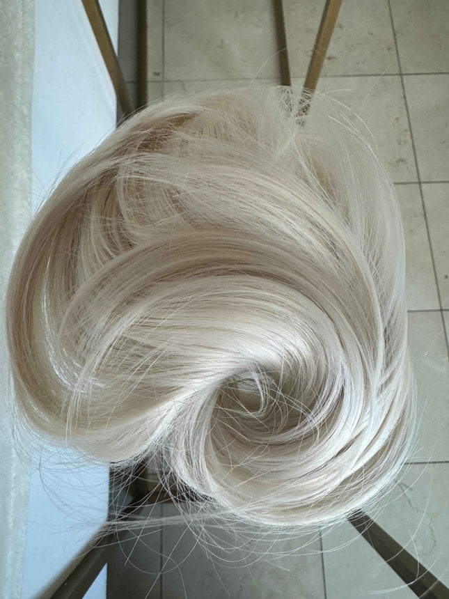 Tillstyle pale white straight hair bun