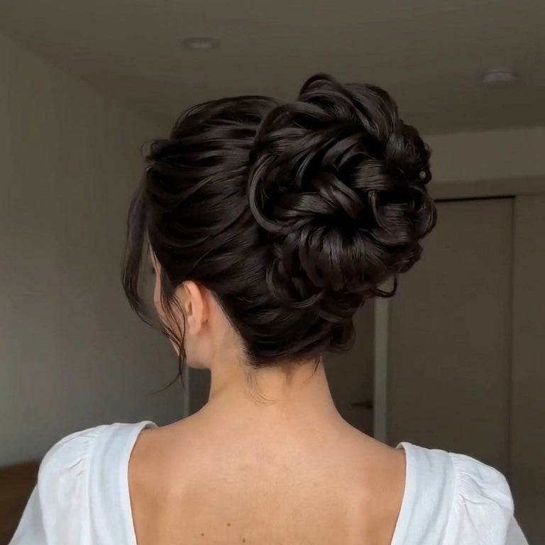 Large Messy Hair Bun Curly Synthetic hair