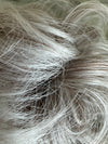 Tillstyle elastic messy bun hair piece curly hair bun pieces  white silver blonde grey salt and pepper