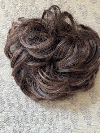 Tillstyle elastic messy bun hair piece curly hair bun pieces brown hair