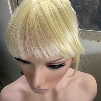 Tillstyle light blonde clip in bangs for women