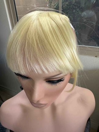 Tillstyle light blonde clip in bangs for women