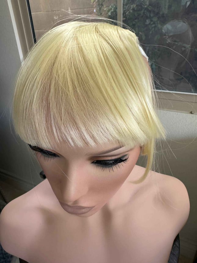 Tillstyle light blonde clip in bangs for women