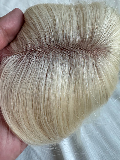 Tillstyle 100% Human Hair Toppers platinum blonde / short hair / medium hair styles/alopecia