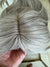 Till style white grey hair toppers for women / bangs