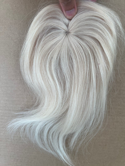 Tillstyle top hair piece 100%human hair light blonde #60