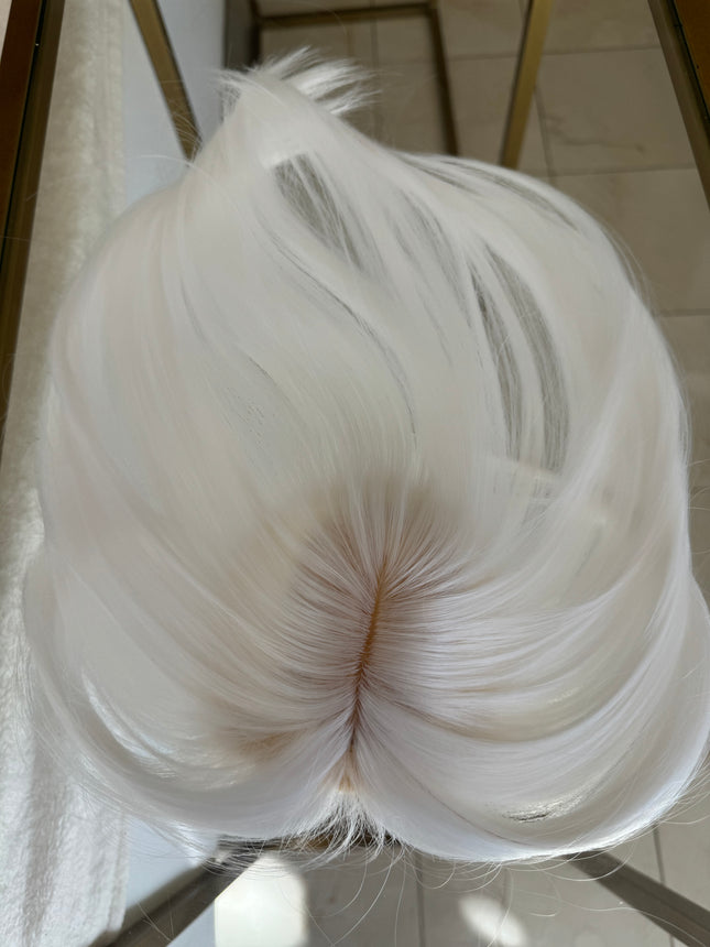 Till style  white hair toppers for women real part /clip in topper