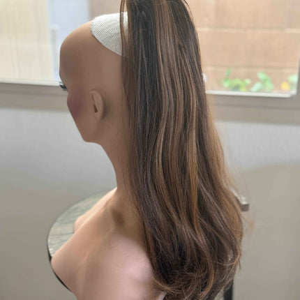 Tillstyle brown clip in ponytail