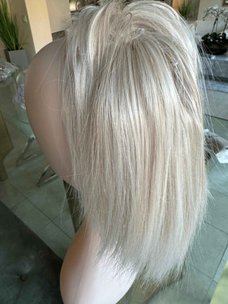 Tillstyle light platinum blonde white blonde clip in ponytail extension straight hair clip in pony tail