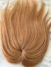 Tillstyle top hair piece 100%human hair honey blonde clip in hair toppers for thinning crown