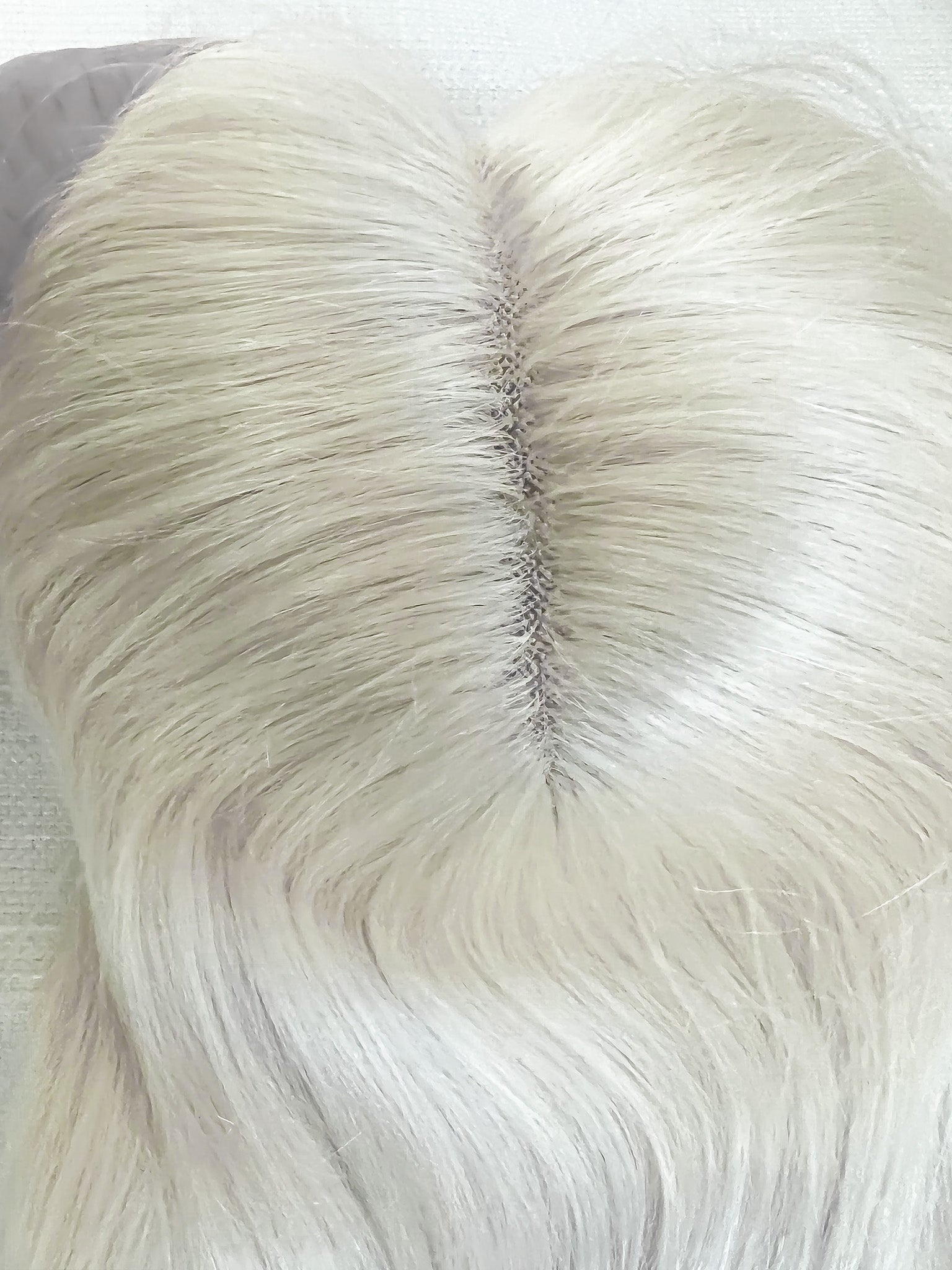 White blonde  /ice blonde human hair topper