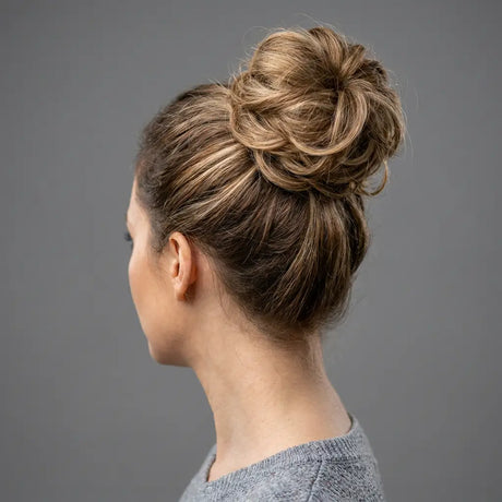 Small Messy hair Bun Hair Piece – Curly Synthetic Scrunchie