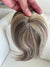 Tillstyle top hair piece 100%human hair ash brown/ bleach blonde highlights clip in hair toppers