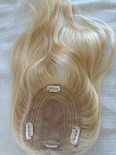 Till style blonde 100% human Hair Toppers for women