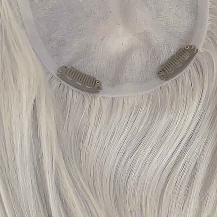 Tillstyle white hair topper for women White blonde  /ice blonde