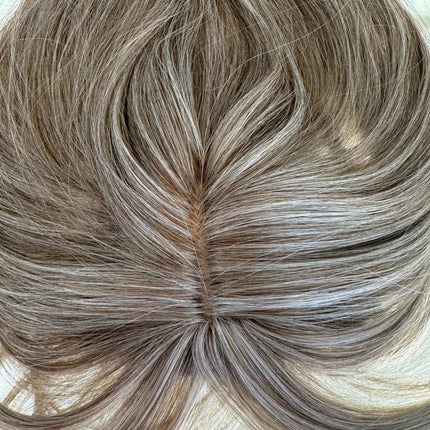 Tillstyle grey hair toppers for women /ash brown / bangs