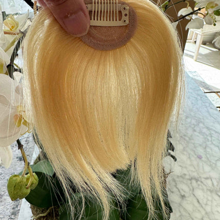 Tillstyle clip in human hair french bangs blonde