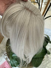Tillstyle white highlighted hair topper with butterfly bangs