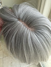 Tillstyle grey hair topper with bangs/thinning crown